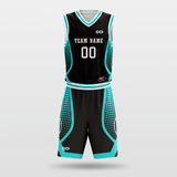 black Custom Sublimated Basketball Set