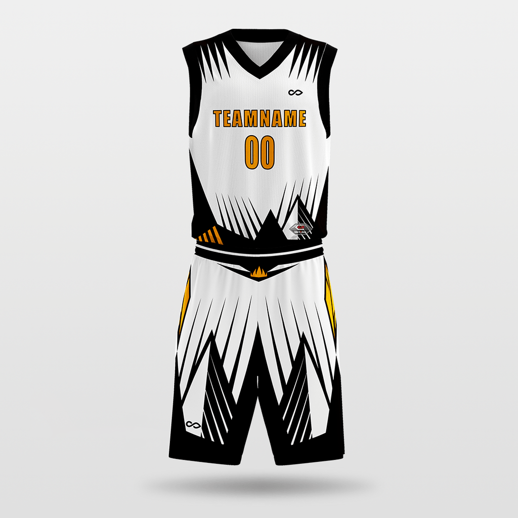 Black and White Custom Basketball Uniform