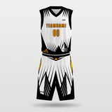 Black and White Custom Basketball Uniform