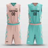 Pink&Mint Custom Reversible Basketball Set