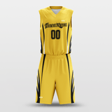 Yellow Custom Spread Wings Basketball Uniform