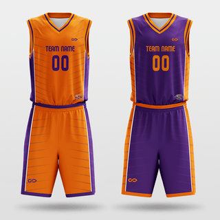 Orange&Purple Streamer Men's Jersey 