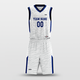 White Tiger Custom Sublimated Basketball Set