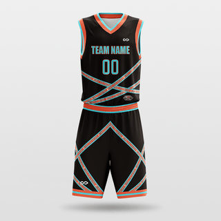 Black Stripe Fission Sublimated Basketball Team Set