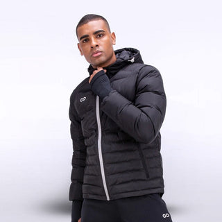 Navy Blue Dragon Vein Winter Jacket Online