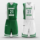 Green and White Basketball Jersey Set