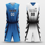 Blue&WhiteCustom Reversible Basketball Set