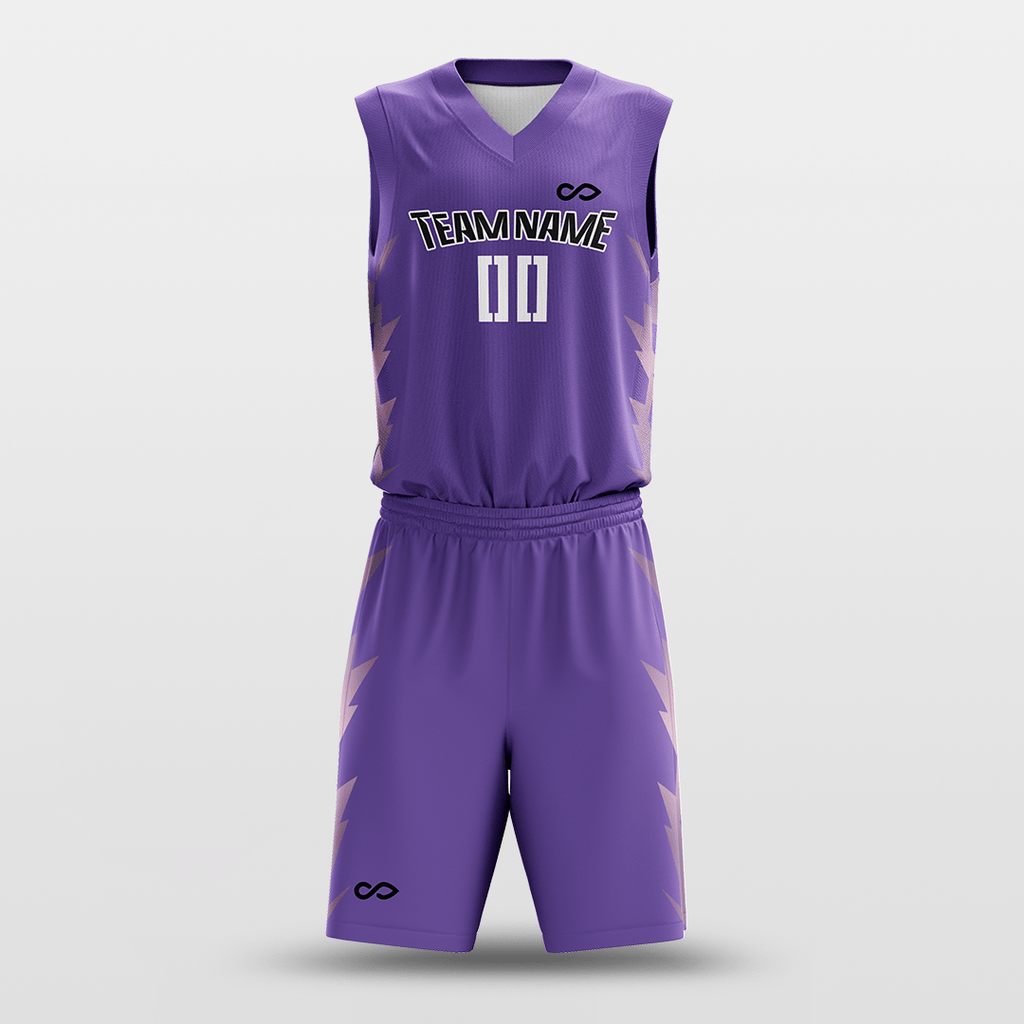 Purple Spark Custom Sublimated Basketball Set