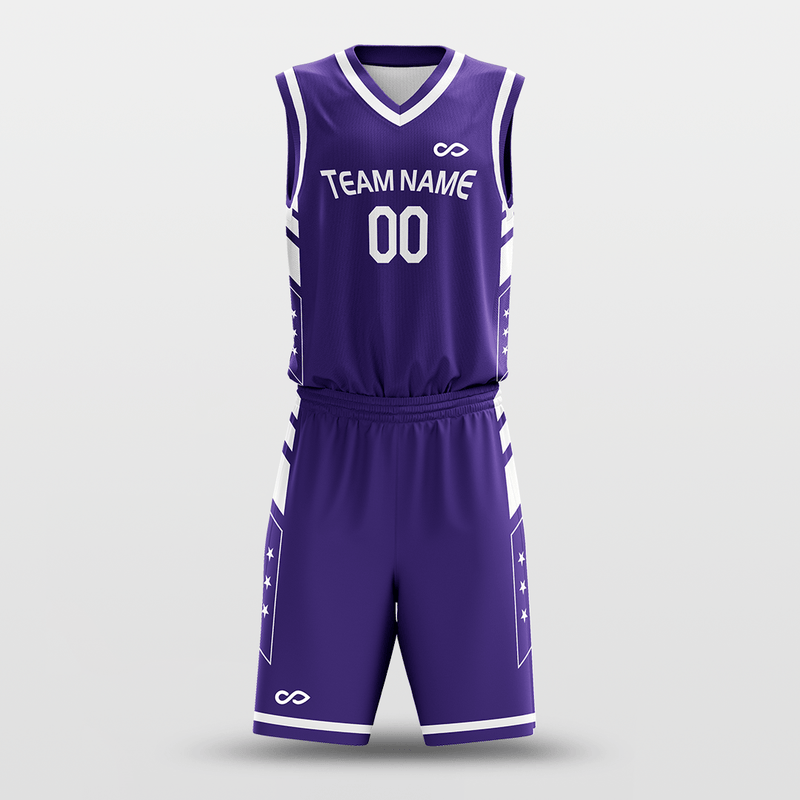 LABC LEAGUE Black Purple and Yellow Basketball Uniforms, Jersey