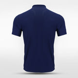 Adult Lapel Polo Shirts Blue