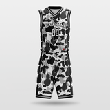 Snow Leopard Custom Sublimated Basketball Set