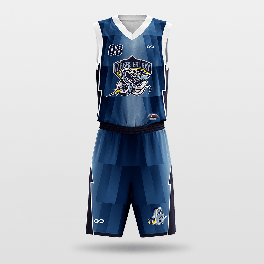 Blue Custom Basketball Uniform