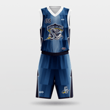 Blue Custom Basketball Uniform