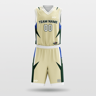 Cream Armor Sublimated Basketball Set