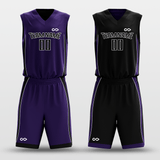 Black&Purple Custom Reversible Basketball Set