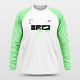 white and green shooting jersey long sleeve