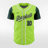 Green Button Down Baseball Jersey