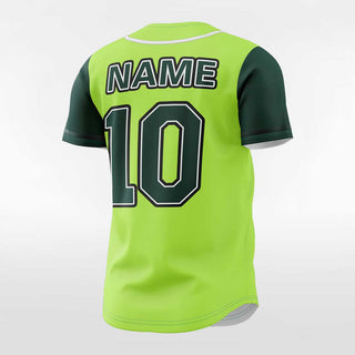 Green Custom Baseball Jersey