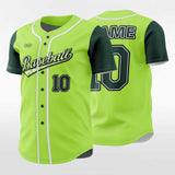 Green Custom Baseball Jersey