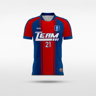 Red & Blue Motor Soccer Jersey