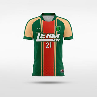 Red & Green Motor Soccer Jersey