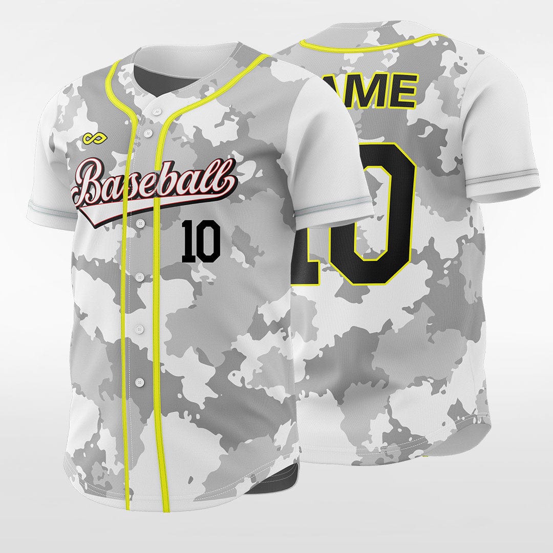 Camouflage-Custom Sublimated Button Down Baseball Jersey-XTeamwear