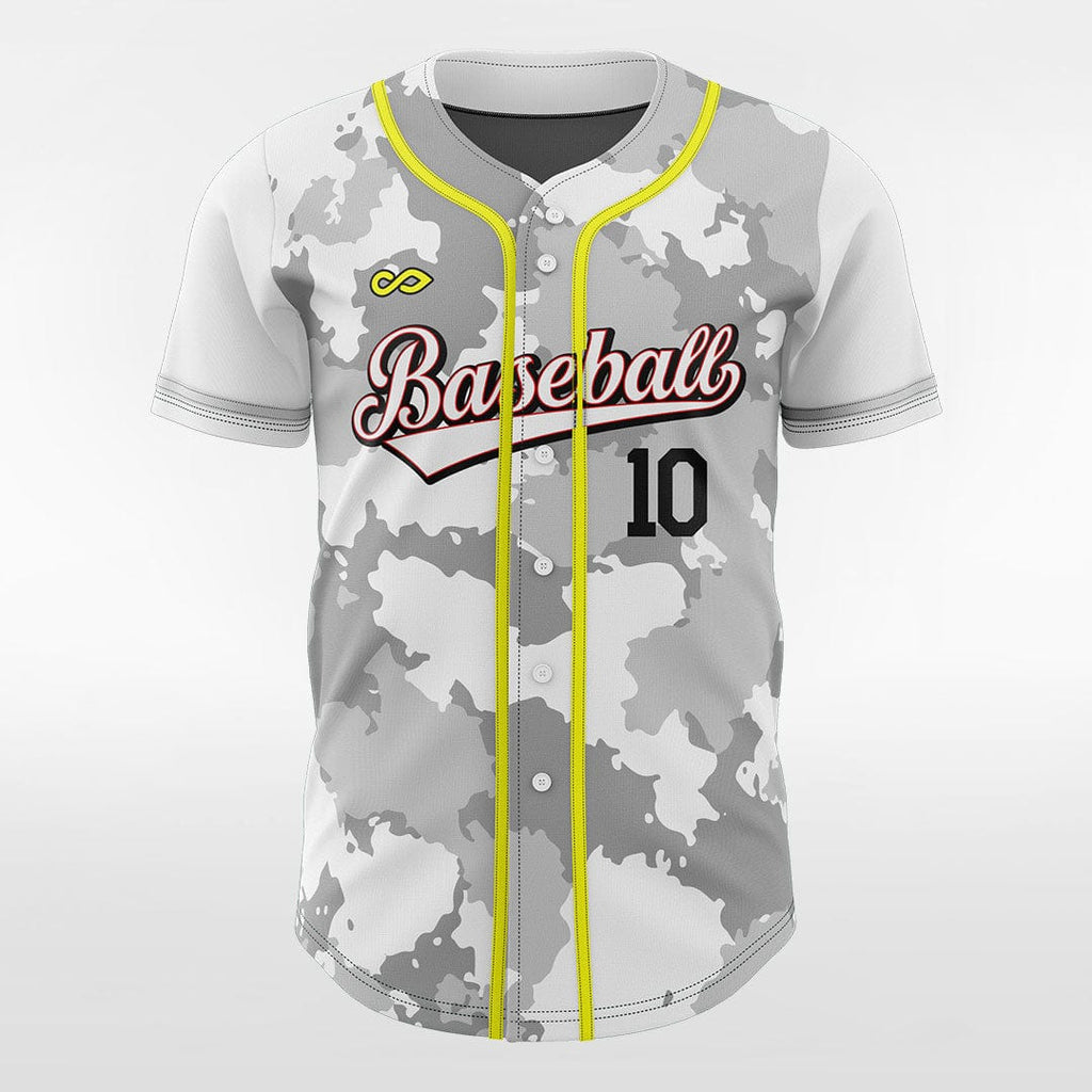 Camouflage-Custom Sublimated Button Down Baseball Jersey-XTeamwear