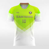 Green and White Neon Soccer Jersey