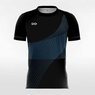 Custom Black & Blue Men's Soccer Jersey