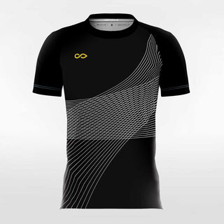 Black & White Light Path Soccer Jersey