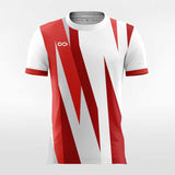 Custom White & Red Men's Soccer Jersey