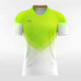 Green and White Fluorescent Soccer Jersey