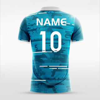 Custom Cyan Men's Sublimated Soccer Jersey