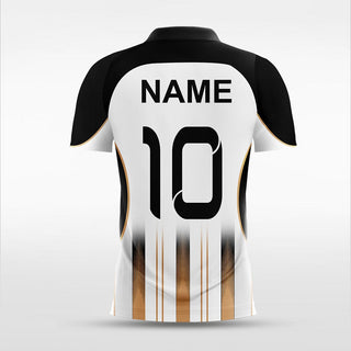 White and Black Men's Team Soccer Jersey Design