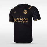 Custom Black Gold Soccer Jersey Design