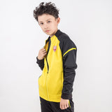 Yellow and Black Kids Cheap Zipper up Jacket Custom Design