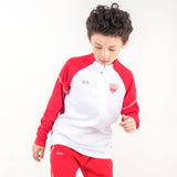 Kid Quarter Zip Coat Design White and Red
