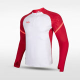 Dragon Vein 3 1/4 Zip Jacket White and Red