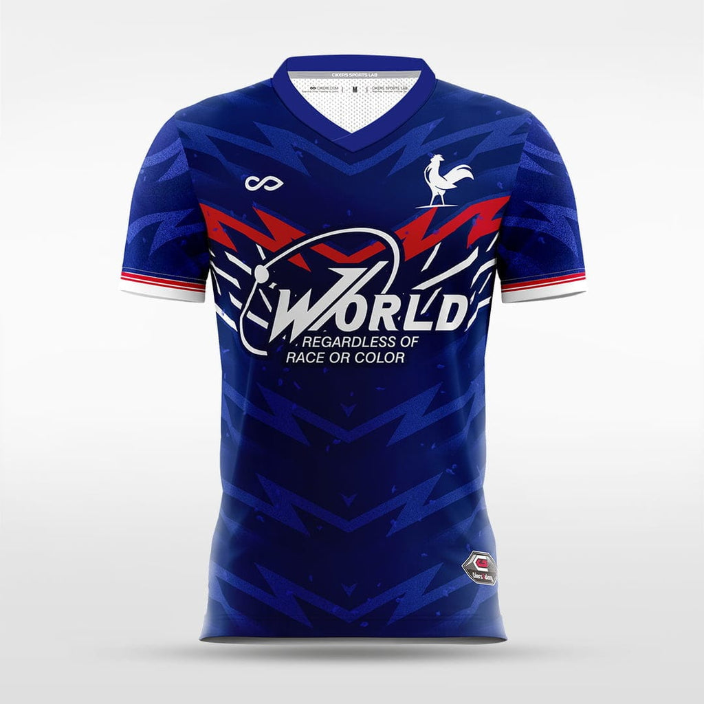 France - Customized Men's Sublimated Soccer Jersey-XTeamwear
