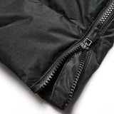 Black Winter Coat Zip Details