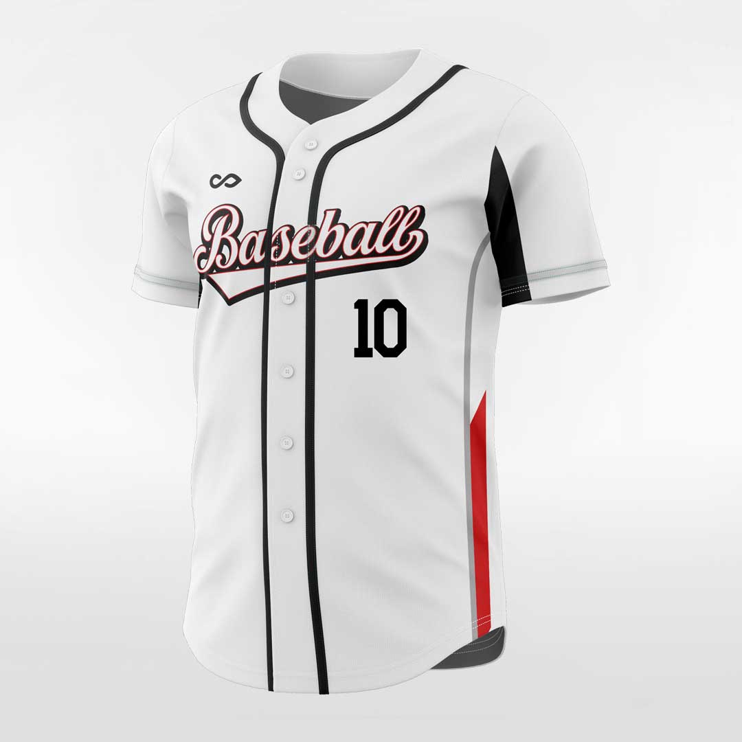Men`s And Kids` Full Sublimation Full Button Front Baseball Jersey -  Interlock - BSB-001 - Swag Brokers