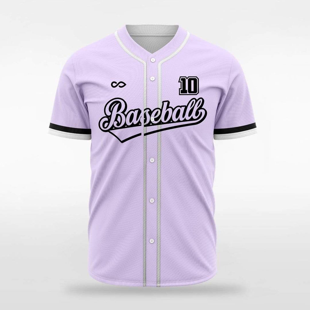 Lavender Button Down Baseball Jersey