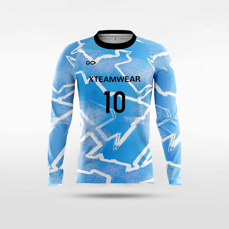 Custom Pink White-Light Blue Sublimation Long Sleeve Fade Fashion Soccer  Uniform Jersey in 2023