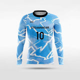 Blue Soccer Jersey with long sleeve