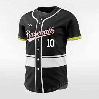 Black Men Baseball Jersey