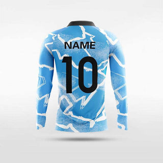 Blue Long Sleeve Soccer Jersey