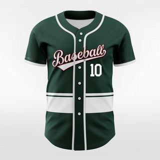 Green Custom Baseball Jersey