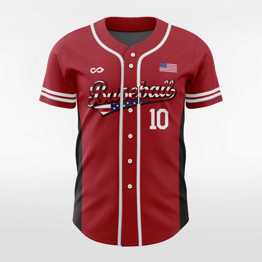 Black Square-Custom Sublimated Button Down Baseball Jersey-XTeamwear