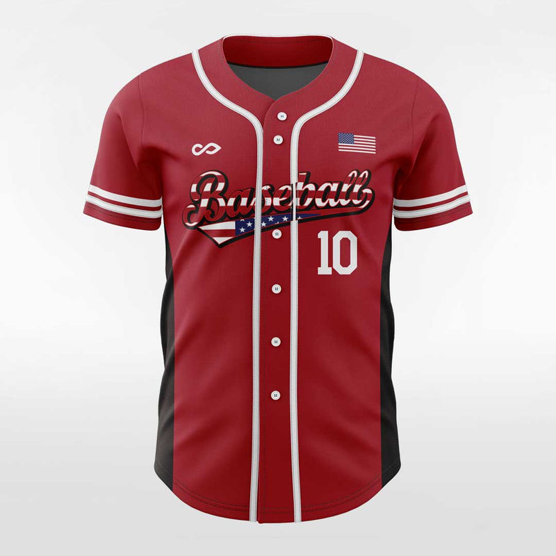 Winner-Customized Sublimated Button Down Baseball Jersey-XTeamwear