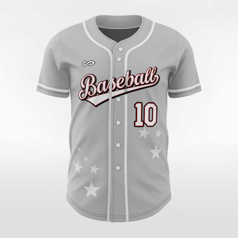Freedom Star-Custom Sublimated Button Down Baseball Jersey-XTeamwear
